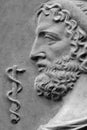 Asclepius god of treatment, son of Apollo and Koronidy. Art therapy Aesculapius centaur Chiron learned from, he also learned to