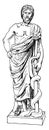 Asclepius vintage illustration