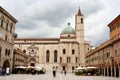 Ascoli Piceno main square with dome, Marche, Italy