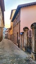 Ascoli Piceno town, Marche region, Italy. Mystery, art and history Royalty Free Stock Photo