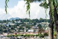 Ascona historic mediterranean city view at the Lake Maggiore near Locarno in the canton of Ticino in Switzerland Royalty Free Stock Photo