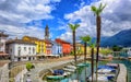 Ascona old town on Lago Maggiore, Switzerland Royalty Free Stock Photo