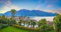 Ascona, Switzerland townscape on the shores of Lake Maggiore Royalty Free Stock Photo