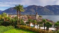 Ascona, Switzerland townscape on the shores of Lake Maggiore