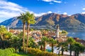 Ascona, Switzerland townscape on the shores of Lake Maggiore Royalty Free Stock Photo