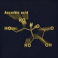 Ascorbic acid Structural chemical formula