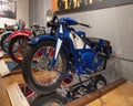 Ascot-Pullin 499cc custom motorcycle on display in the Haas Moto Museum in Dallas, Texas.