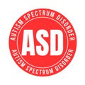 ASD autism spectrum disorder symbol