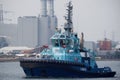 ASD Fire Fighting Tug Lomax Sailing on Southampton Water Royalty Free Stock Photo