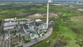 The Asdonkshof waste incineration plant in Kamp Lintfort. Thermal waste treatment and recycling. Combustion of waste