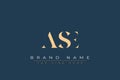 ASE abstract letter logo design Royalty Free Stock Photo