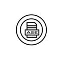 ASE File Document Icon vector set collection for web Royalty Free Stock Photo