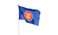 ASEAN Economic Community flag. Flying in the sky