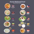 Asean Economics Community(AEC) food Royalty Free Stock Photo