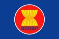 ASEAN FLAG , Association of Southeast Asian Nations Royalty Free Stock Photo