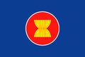 ASEAN flag vector. Original and simple Asean Economic Community flag isolated vector in official colors and Proportion Correctly