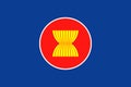 ASEAN flag vector. Original and simple Asean Economic Community flag isolated vector in official colors and Proportion Correctly