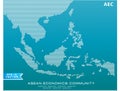 Asean Map dotted style illustration, for background