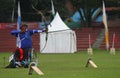 Asean paragames: wheelchair archery Royalty Free Stock Photo