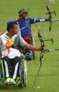 Asean paragames: wheelchair archery Royalty Free Stock Photo