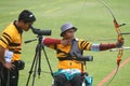 Asean paragames: wheelchair archery Royalty Free Stock Photo