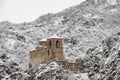 Asen Fortress, Bulgaria - Winter scenery of fortified church of Virgin Mary, the Holy Mother of God near Asenovgrad city Royalty Free Stock Photo