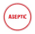 aseptic stamp on white Royalty Free Stock Photo