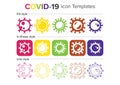 Icon templates of coronavirus in vector material