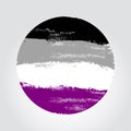 Asexual pride flag in a form of circle