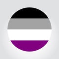 Asexual pride flag in a form of circle