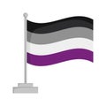 Asexual pride flag isolated on white background Vector Illustration