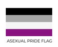 Asexual Pride Flag. Symbol of LGBT community. Vector flag sexual identity. Easy to edit template for banners, signs, logo design,