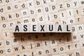 Asexual word concept Royalty Free Stock Photo