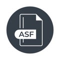 ASF File Format Icon. ASF extension filled icon Royalty Free Stock Photo