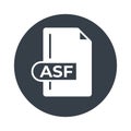 ASF File Format Icon. ASF extension filled icon Royalty Free Stock Photo