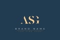 ASG abstract letter logo design Royalty Free Stock Photo