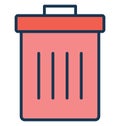 Ash bin, dustbin Isolated Vector Icon can be easily modified or edit Royalty Free Stock Photo