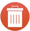 Ash bin, dustbin Isolated Vector Icon can be easily modified or edit Royalty Free Stock Photo