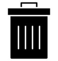 Ash bin, dustbin Isolated Vector Icon can be easily modified or edit Royalty Free Stock Photo