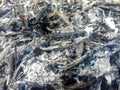 Ash from burning unused bamboo branches Royalty Free Stock Photo