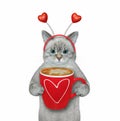 Cat ashen drinks latte 2