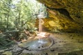 Ash cave, Hocking hills Ohio Royalty Free Stock Photo