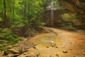 Ash Cave in Hocking Hills State Park, Ohio, USA Royalty Free Stock Photo