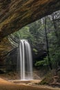 Ash Cave Overflow - Ohio Waterfall Royalty Free Stock Photo