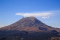 Ash Cloud Above Active Volcano