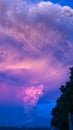 Ash Cloud Of Calbuco Volcano During Sunset