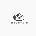 Hand draw mountain vector illustration.