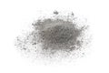 Ash pile isolated on white background, texture, Ash Wednesday concept Royalty Free Stock Photo