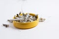 Ash tray full of butts Royalty Free Stock Photo