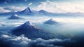 ash volcanic mountains landscape